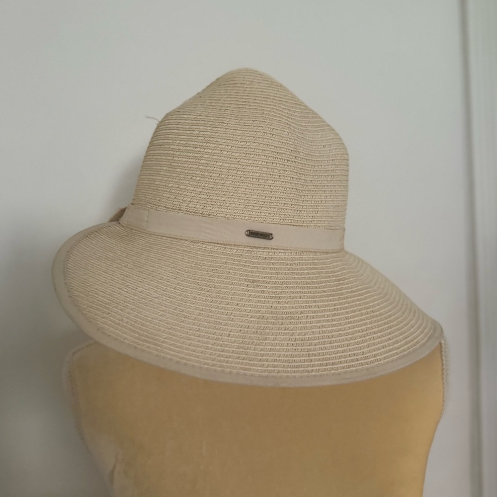 Nine West Beige Wide-Brim Hat